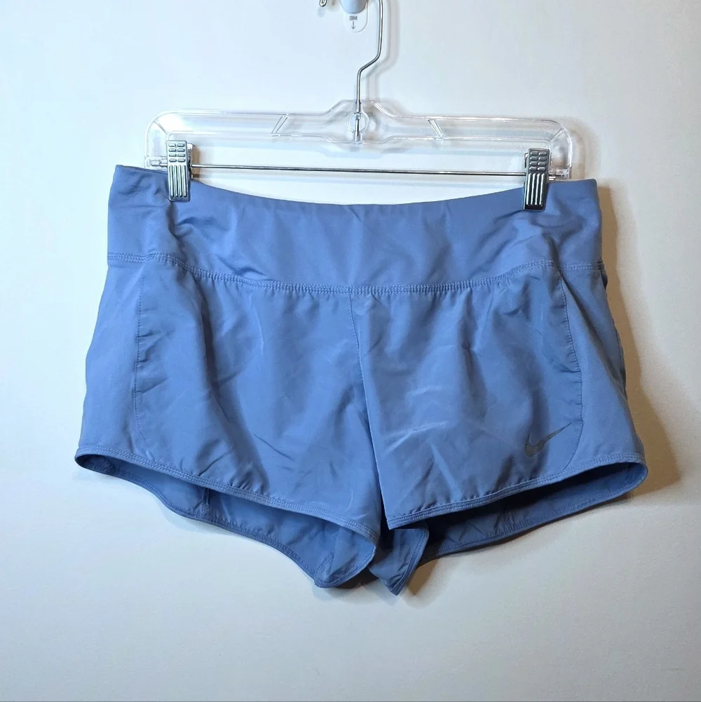 Nike Dri-Fit Crew Running Shorts Blue Size Large - Picture 1 of 11